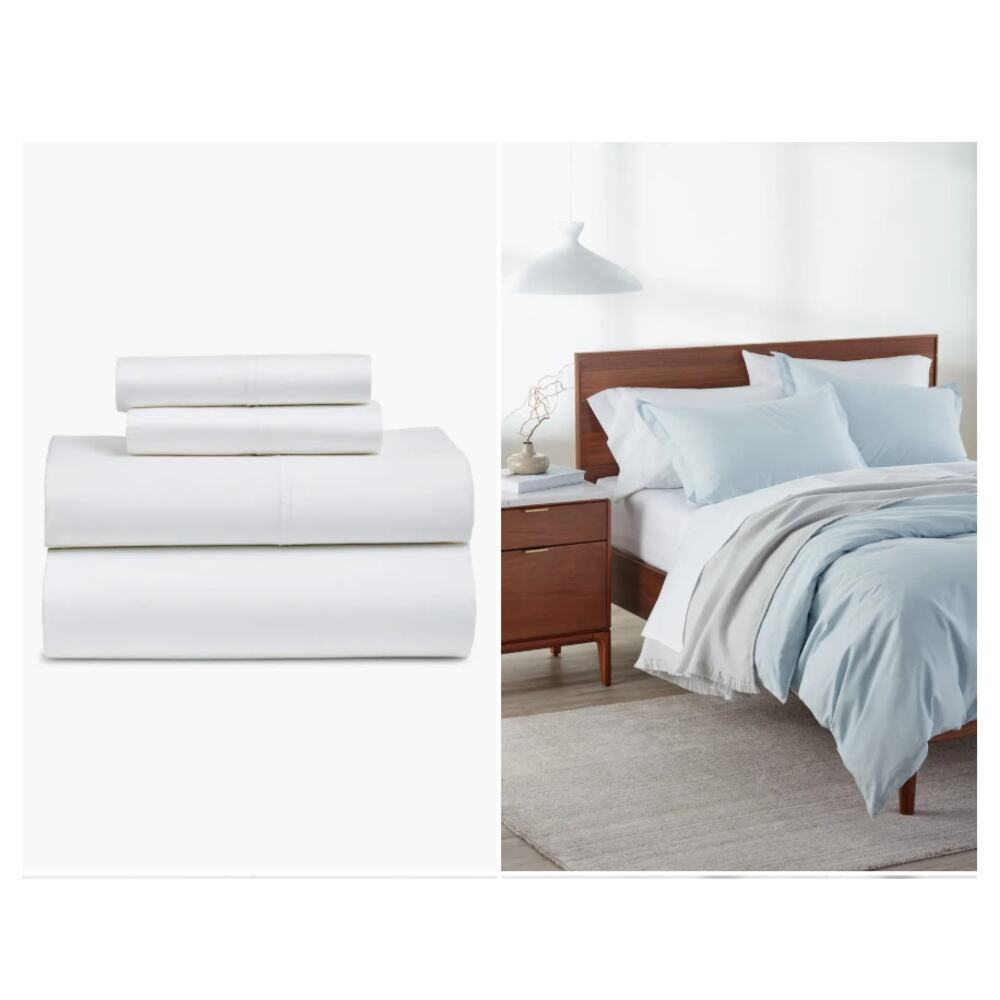 400 Thread Count Organic Cotton Sateen Sheet Set Nordstrom NEW White
